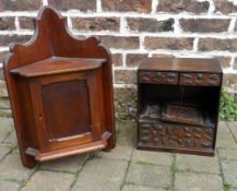 Small Victorian corner cabinet & a small