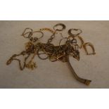 Various 9ct gold scrap including part ch