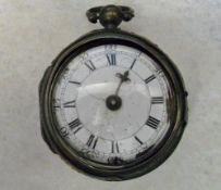 Tortoiseshell pair cased pocket watch si