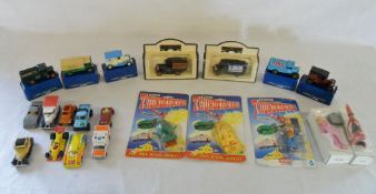 Various toys inc Matchbox Thunderbirds,