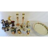 Assorted ceramics etc inc pair of Carlto