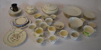 Various ceramic plates, cups, saucers, c