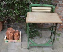 Pioneer mangle & clay plant pots