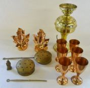 Assorted brass and copper inc leaf book