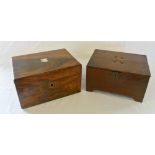 2 wooden boxes
