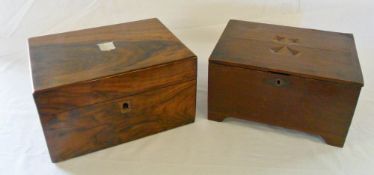 2 wooden boxes