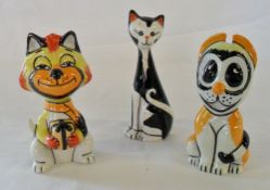 3 Lorna Bailey cat figures