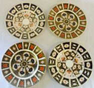 4 Royal Crown Derby Imari pattern plates
