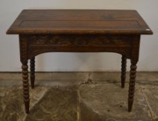 Late Victorian heavy carved oak occasion