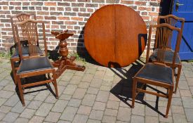 4 Reproduction drop seat chairs &  a cir