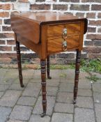 Victorian mahogany Pembroke work table w