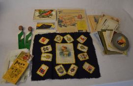 Various stamps, postcards, Brooke Bond a