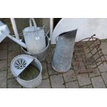 Galvanized bucket, watering can, mop buc