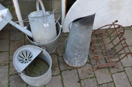 Galvanized bucket, watering can, mop buc