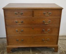 Georgian oak chest of drawers on bracket