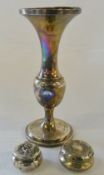 Silver specimen vase Birmingham 1920 & t