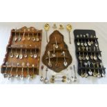 3 wooden display stands with assorted to