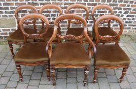 Victorian balloon back chairs & a Victor