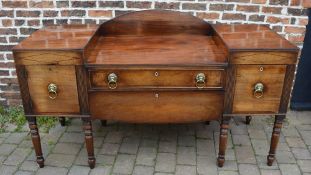 Regency mahogany sideboard with turned l