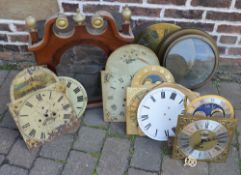 Longcase clock hood & various old & new