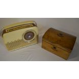 Bush radio & a late 19th century walnut