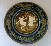 Austrian majolica charger by Gebruder Sc