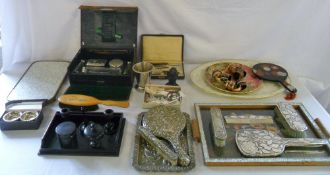 Assorted items inc dressing table sets,