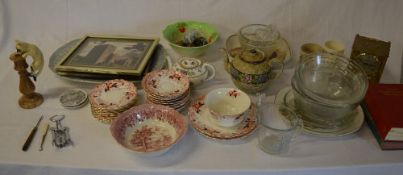 Various ceramics, glassware, prints etc