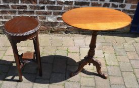 Victorian tripod table with a replacemen