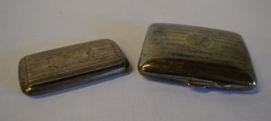 Silver snuff box, Birmingham 1866, maker