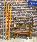 Pair brass bedsteads with frames