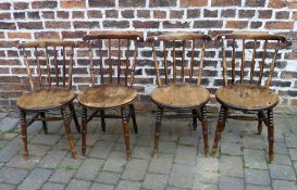 4 spindle back kitchen chairs