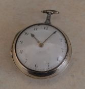 Silver pair case pocket watch, Birmingha