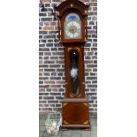 Large modern moon phase long case clock