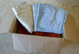 Large box of fabrics / quilts