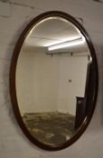 Edwardian oval mirror H 84 cm x L 58.5 c
