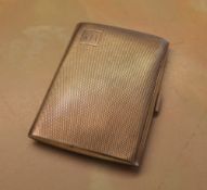Silver cigarette case, total weight 2.5o