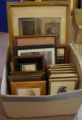 Large box of pictures & prints