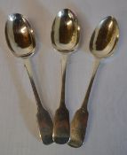 3 silver spoons, x2 Dublin 1881 and x1 D