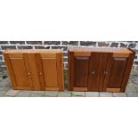 2 solid wood wall cabinets