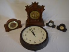 Smiths round wall clock & various mantle