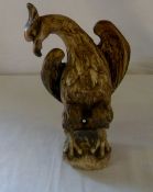Carved wooden gryphon