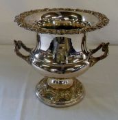 Silver plate urn shaped wine cooler H 10
