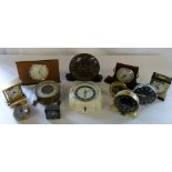 Assorted clocks & Barometer (AF)