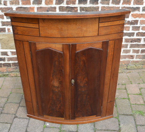 Georgian bow fronted corner cupboard