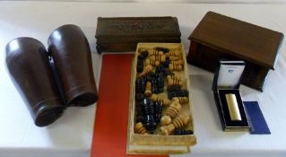 Various items inc chess set and Maruman