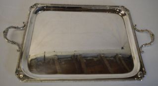 Large silver tray, approx 118oz total we
