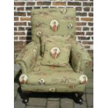 Early 20th century upholstered arm chair