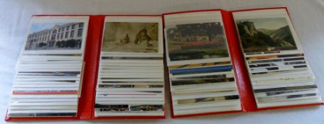 2 red postcard albums containing mainly