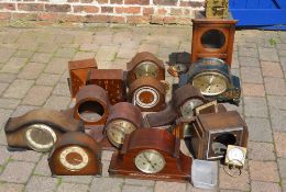 Various mantle clocks including Napoleon